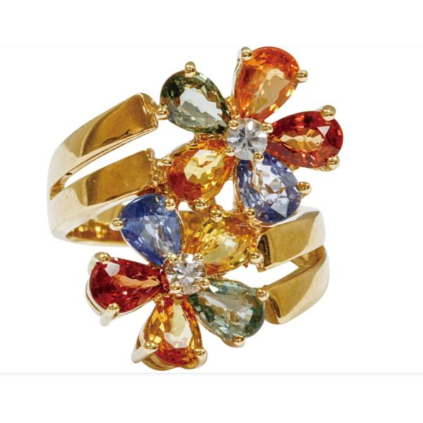 Artificial Cultivation Doped Color Sapphire AL2O3 Customized CZ Method Ruby Blue Padparadscha