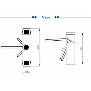 Biometrics turnstyle gates , tripod Half Height Turnstiles Access Control System