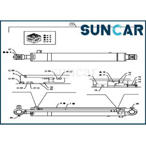 PS01V00002R400 Arm Cylinder Piston Rod Seal Kit Fits CASE Crawler Excavator