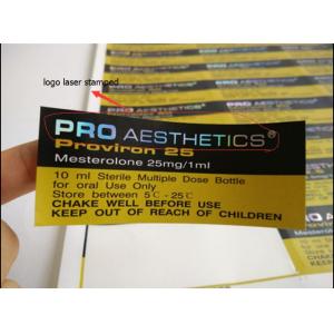 New Design Hologram Test Cyp 10ml Vial Labels With Gold Line Labels