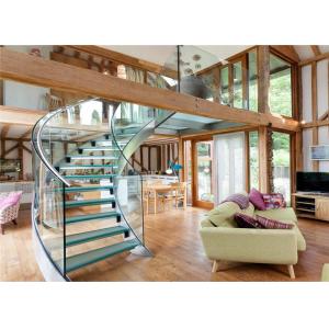 U Channel Curved Deck Stairs Designs Glass Railings System Screw Bolted