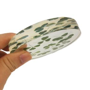 Artificial Transparent Flower Paperweight With Fragments / Chippings