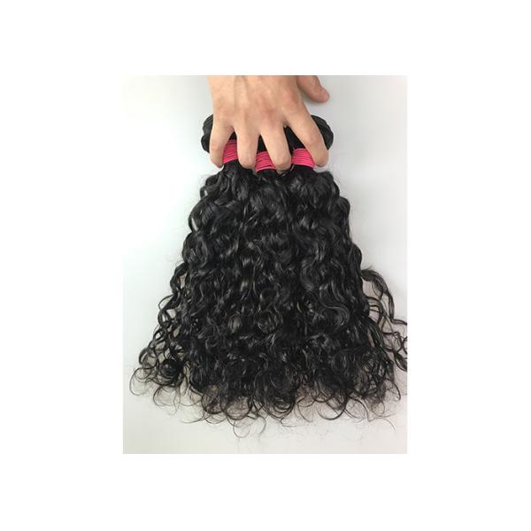 100% Virgin Peruvian Water Wave Human Hair With Closure Undyed Color