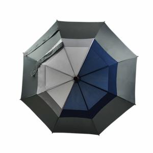 Steel Shaft Two Layers Fabric Cane Handle Umbrella Windproof