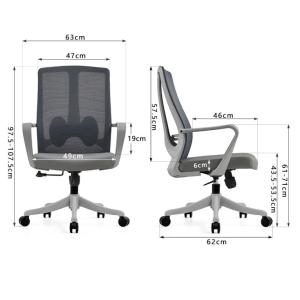 Mail Packing High Back Home Revolving Ergonomic Fabric Office Chair For Manager