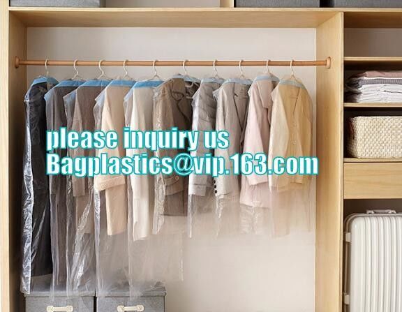 Clear Plastic Dry cleaning poly garment bags for packing clothes storage on roll,Plastic garment bags for suit BAGEASE