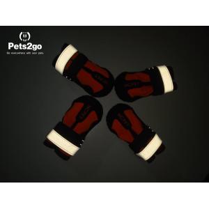 16.5cm Rubber Bottom Reflective Strip Dog Paw Shoes