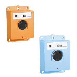 blue/orange color construction site call button transmitter