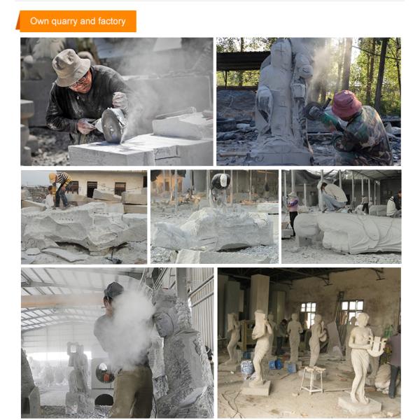 Beautiful Girl Statue Scrupture White Marble Naked Girl Figure Statue with Goose