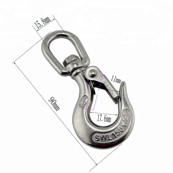 316 Stainless Steel Swivel Eye Crane Hook for Heavy Duty Marine Water Treatment Needs