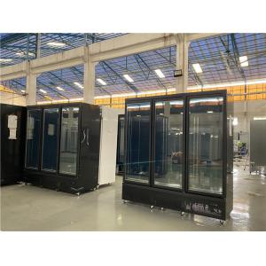 Triple Glass Door Display Freezer Cooler Drink Milk Beverage Refrigerated
