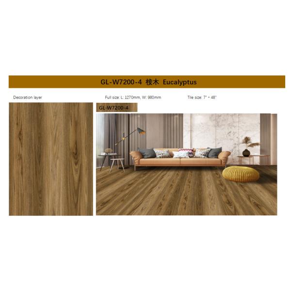 Eucalyptus Wood Look Click SPC Flooring Lime Powder PVC Composite GKBM GL-W7200-4