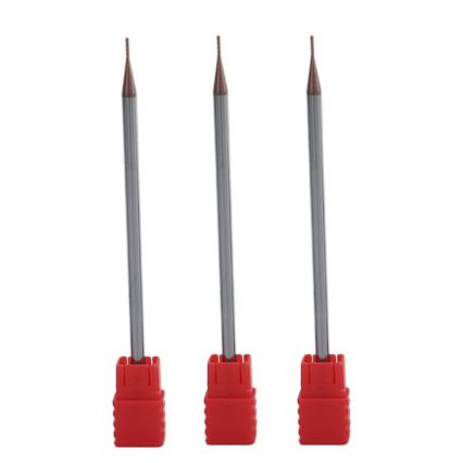 Solid 2mm Long Shank End Mills Nano Coated For Steel