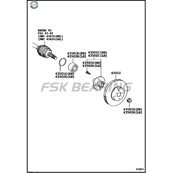 Wheel Hub Shell Shaft Head 43502-0D020 43502-52010 43502-0D010 For Toyota