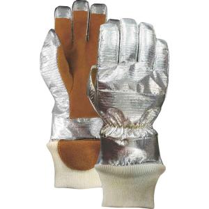 Flexible Cowhide Leather Firefighting Proximity Gloves Tear Resistance