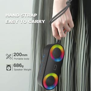 USB RGB Light Waterproof Bluetooth Speaker , Wireless Mini Speakers OEM