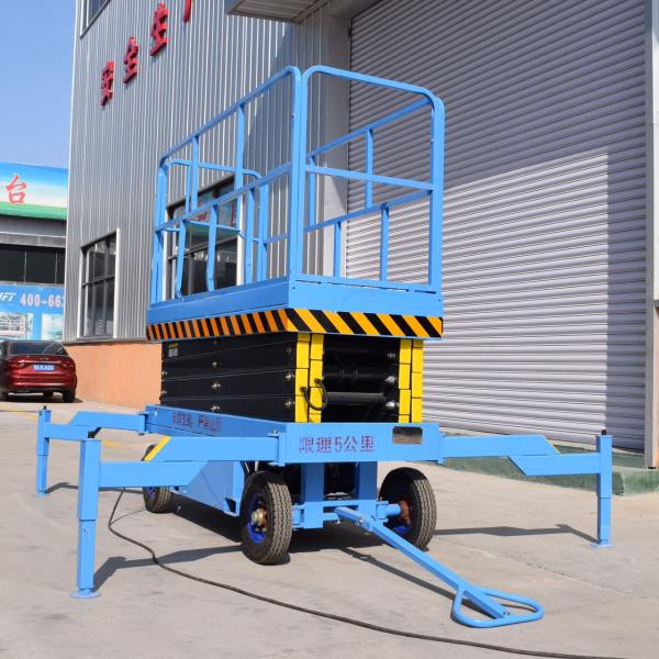8 meters hydraulic electric scissor lift mobile lift for warehouse with 2.27*1.12m platform size