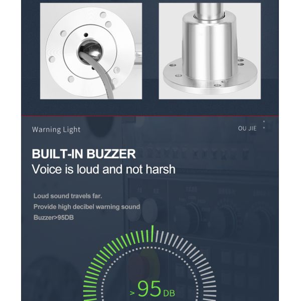 80lm/W Luminous 24V LED Warning Tower Light With 360° Beam Angle And Multi Color Flashing