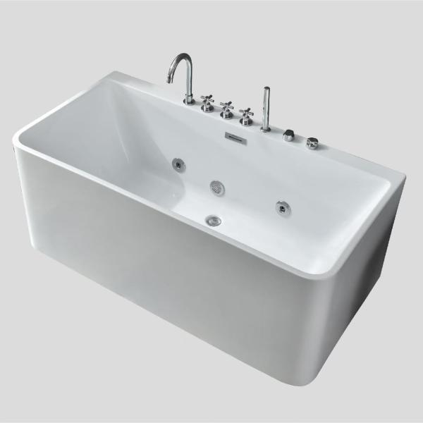 Buy Personalised Heated Jacuzzi Bathtubs With Jets Stand Alone Deep Soaking at wholesale prices