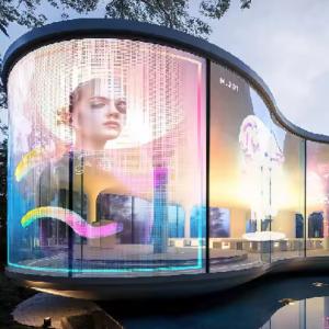 P2.6 Led Transparent Screen Display Grille Full Color Led Ice Screen Indoor