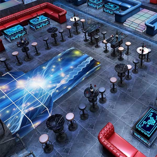 Marble Outdoor Bistro Bar Tables And Chairs 140cm 150cm 160cm Night Bar KTV Music