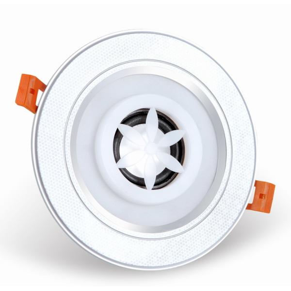 Music Playing Bluetooth Recessed Light Speakers , Ceiling Led Downlight With