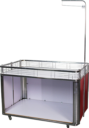 1100MM 950MM Cashier Table For Shop Supermarket Checkout Counter With Conveyor Belt