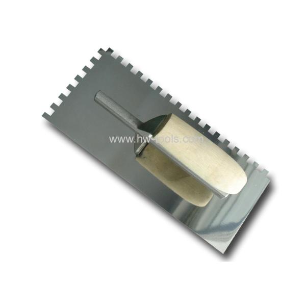 Buy Stainless steel Plastering trowel with teeth HW02202 at wholesale prices