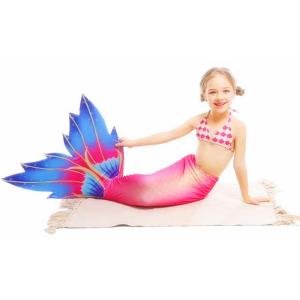 Beauty Flower Fin Swimmable Mermaid Tails For Girls , High Elasticity Fabric