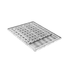 64 In1 Square SMD LED Lens 3030 151x181mm 75x150 Degree PC Material