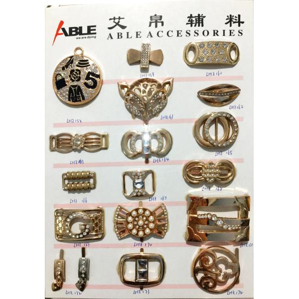 Buy Decorative Silver Color Small Metal Shoe Buckle , Dress Shoe Clips A11 A12 at wholesale prices