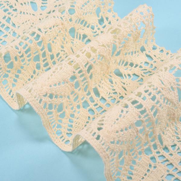 Crochet Ribbon Cotton Lace Trim Width 12cm Water Soluble