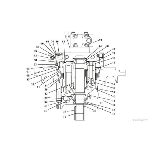 LJ00968 Hydraulic Repair Parts Case CX330 Final Drive KSA1101 Travel Motor Spares