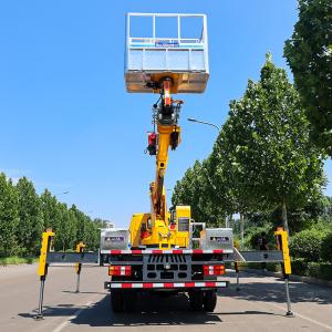High altitude operation truck aerial platform work vehicle with large work