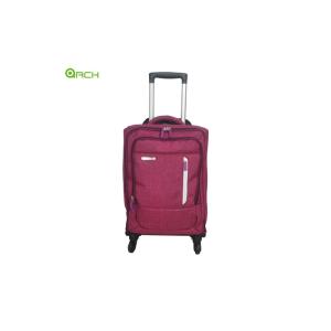 Two Front Pockets Snowflake polyester Carry On Spinner Luggage