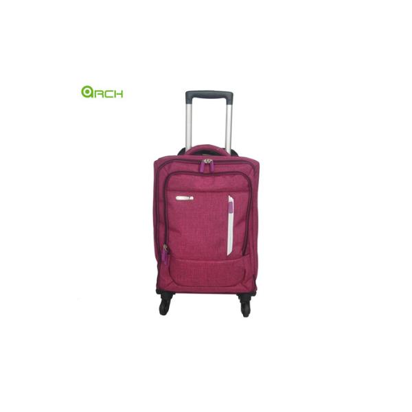 Buy Two Front Pockets Snowflake polyester Carry On Spinner Luggage at wholesale prices