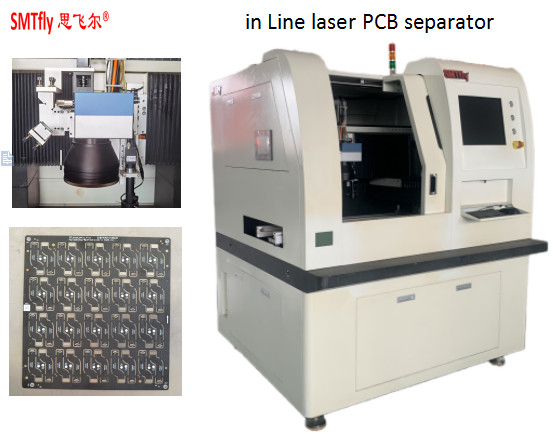 Optional Stainless Steel Inline 17W Laser PCB Depaneling Machine Fiducial