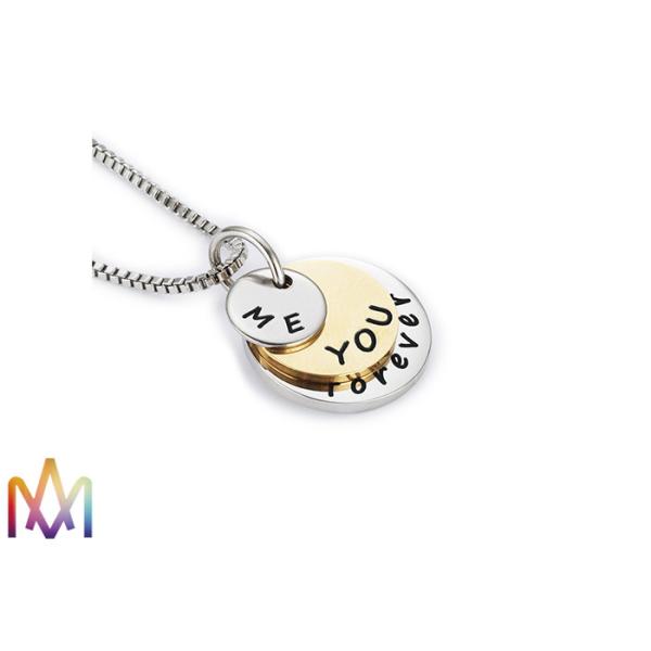 Buy Rustproof SS304 Dangle Charms Mens Engraved Necklace at wholesale prices