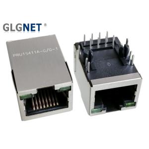 China 10/100 Base-T Magnetic Ethernet Connector Modular Jack Tab Up With LED DIP Mounting on sale China 10/100 Base-T Magnetic Ethernet Connector Modular Jack Tab Up With LED DIP Mounting on sale