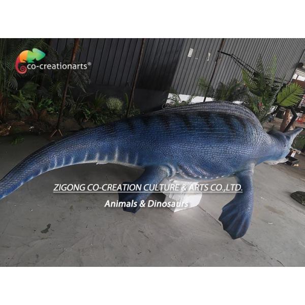 Handmade Mosasaur Fiberglass Statues For Outdoor Exhibition