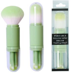 Organic Bamboo Travel Makeup Brushes Set Retractable Makeup Brush Set