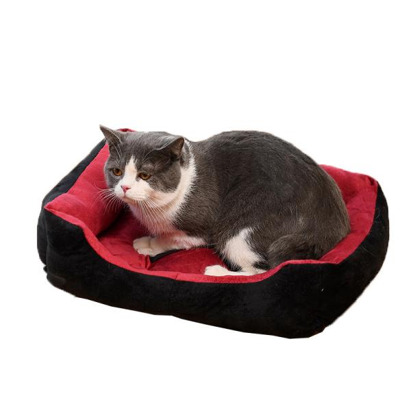 Buy Short Plush Indoor Pet Sleeping Beds / ODM Large Square Dog Bed With Sides at wholesale prices
