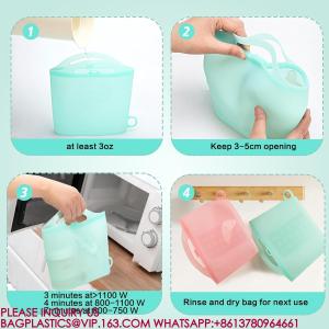 Silicone Microwave Sterilizer Bag Breast Pump Sterilizer Bags Pacifiers, Steam
