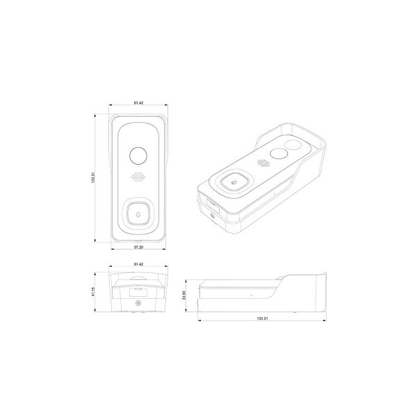 Glomarket 1080P Wireless Tuya Doorbell Outdoor Battery Night Vision Smart Video Doorbell