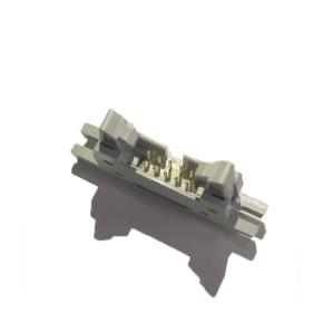 Grey 10P 2.54 Ejector Header Latch Header IDC Type With Location Hole PBT ROHS