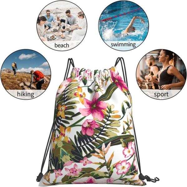 Drawstring Bags For Women Girls String Backpack Yoga Bag Water Resistant Light Weight Nylon