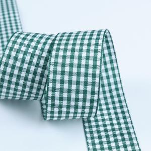 2.5cm Polyester Plaid Ribbon for Gift Packing and Chocolate Box Ribbon Bow