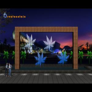 Led Light Artificial Waterfall Fountain