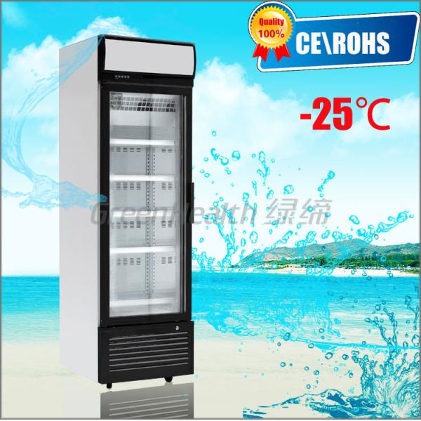Promotion 360 Liter Single Glass Door Upright Refrigerator For Drinking