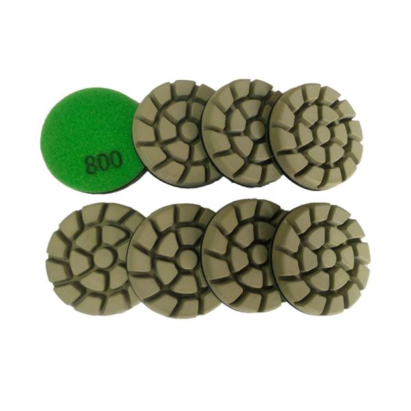 10mm Concrete Dry Grinding Resin Sheet Polishing Pad 3 inch 75mm Thickness